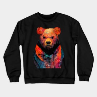 Bear Teddy #bear animal watercolor painting Crewneck Sweatshirt